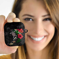 Hawaiian Tropical Plants and Turtles AirPods Case Polynesian Art Motifs