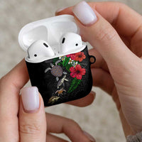 Hawaiian Tropical Plants and Turtles AirPods Case Polynesian Art Motifs