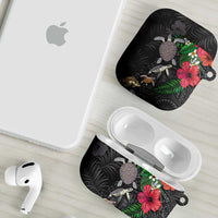 Hawaiian Tropical Plants and Turtles AirPods Case Polynesian Art Motifs