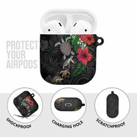Hawaiian Tropical Plants and Turtles AirPods Case Polynesian Art Motifs