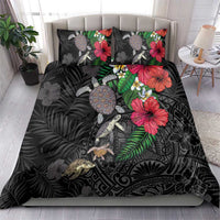 Hawaiian Tropical Plants and Turtles Bedding Set Polynesian Art Motifs