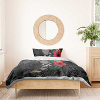Hawaiian Tropical Plants and Turtles Bedding Set Polynesian Art Motifs