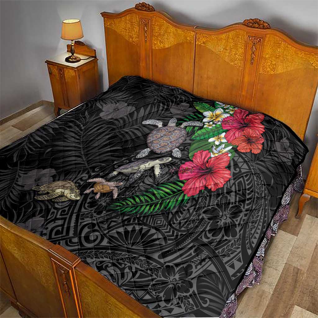 Hawaiian Tropical Plants and Turtles Quilt Polynesian Art Motifs LT03 - Polynesian Pride