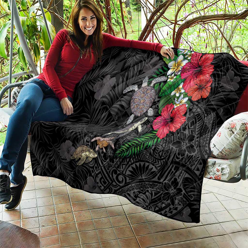 Hawaiian Tropical Plants and Turtles Quilt Polynesian Art Motifs LT03 - Polynesian Pride