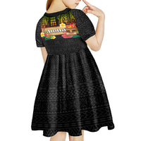 Hawaiian Elements and Polynesian Tattoo Kid Short Sleeve Dress LT03 - Polynesian Pride