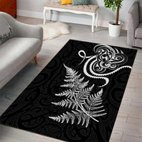 New Zealand Octopus Tattoo and Fern Area Rug Maori Pattern LT03 - Polynesian Pride
