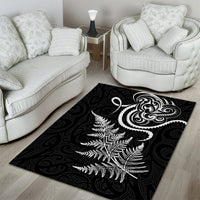 New Zealand Octopus Tattoo and Fern Area Rug Maori Pattern LT03 - Polynesian Pride