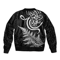 New Zealand Octopus Tattoo and Fern Bomber Jacket Maori Pattern