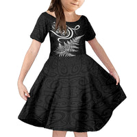 New Zealand Octopus Tattoo and Fern Family Matching Long Sleeve Bodycon Dress and Hawaiian Shirt Maori Pattern