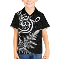 New Zealand Octopus Tattoo and Fern Family Matching Short Sleeve Bodycon Dress and Hawaiian Shirt Maori Pattern