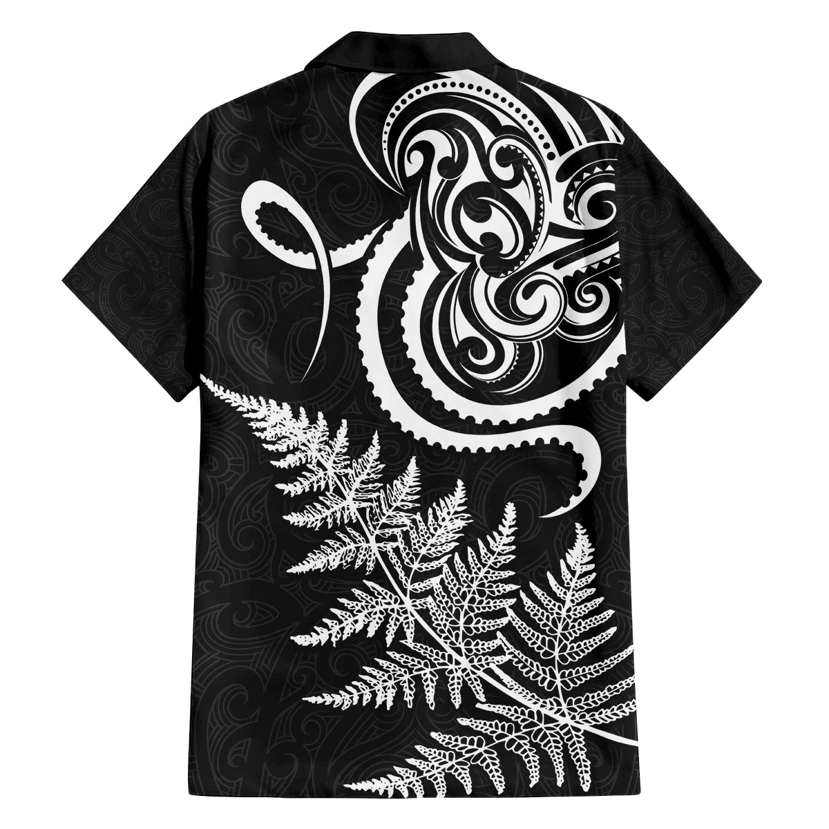 New Zealand Octopus Tattoo and Fern Family Matching Tank Maxi Dress and Hawaiian Shirt Maori Pattern