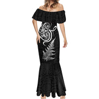New Zealand Octopus Tattoo and Fern Mermaid Dress Maori Pattern