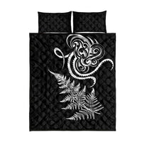 New Zealand Octopus Tattoo and Fern Quilt Bed Set Maori Pattern