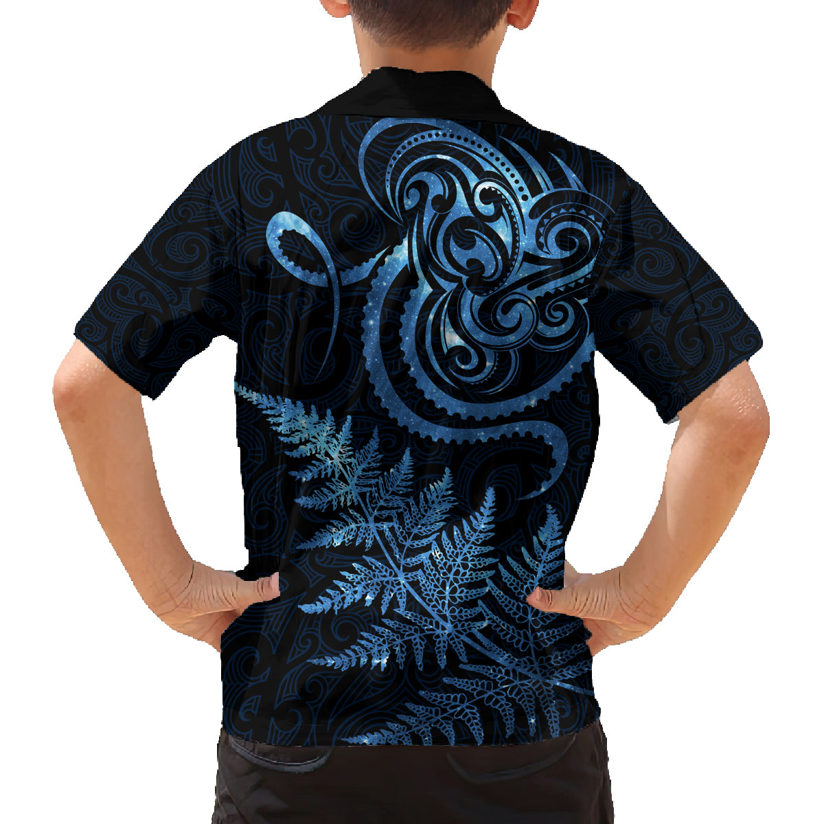 New Zealand Octopus Tattoo and Fern Family Matching Summer Maxi Dress and Hawaiian Shirt Maori Pattern Matariki Style