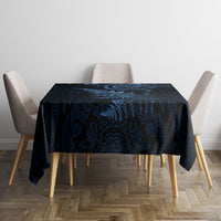 New Zealand Octopus Tattoo and Fern Tablecloth Maori Pattern Matariki Style