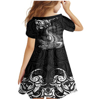 New Zealand Crocodile Tattoo and Fern Family Matching Mermaid Dress and Hawaiian Shirt Maori Pattern