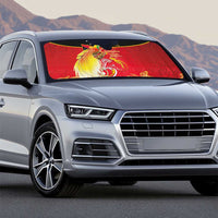 Papua New Guinea Independence Day Auto Sun Shade Happy Anniversary 50th Bird-of-paradise Melanesian Tattoos - Polynesian Pride