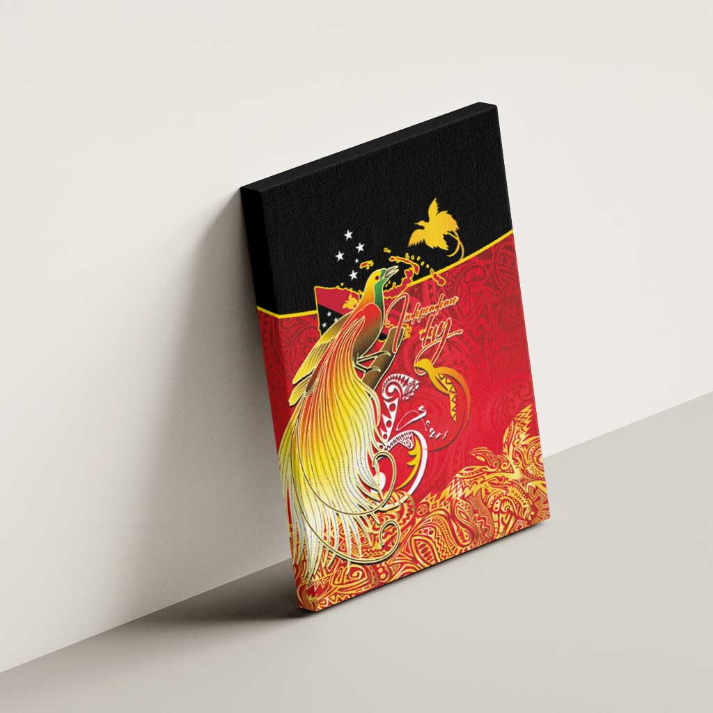 Papua New Guinea Independence Day Canvas Wall Art Happy Anniversary 50th Bird-of-paradise Melanesian Tattoos - Polynesian Pride