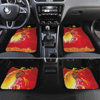 Papua New Guinea Independence Day Car Mats Happy Anniversary 50th Bird-of-paradise Melanesian Tattoos - Polynesian Pride
