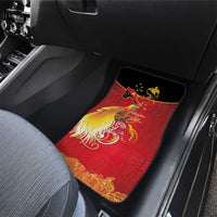 Papua New Guinea Independence Day Car Mats Happy Anniversary 50th Bird-of-paradise Melanesian Tattoos - Polynesian Pride