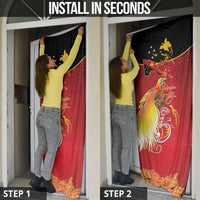 Papua New Guinea Independence Day Door Cover Happy Anniversary 50th Bird-of-paradise Melanesian Tattoos - Polynesian Pride