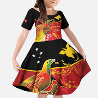Papua New Guinea Independence Day Family Matching Long Sleeve Bodycon Dress and Hawaiian Shirt Happy Anniversary 50th Bird-of-paradise Melanesian Tattoos - Polynesian Pride