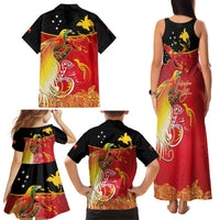 Papua New Guinea Independence Day Family Matching Tank Maxi Dress and Hawaiian Shirt Happy Anniversary 50th Bird-of-paradise Melanesian Tattoos - Polynesian Pride