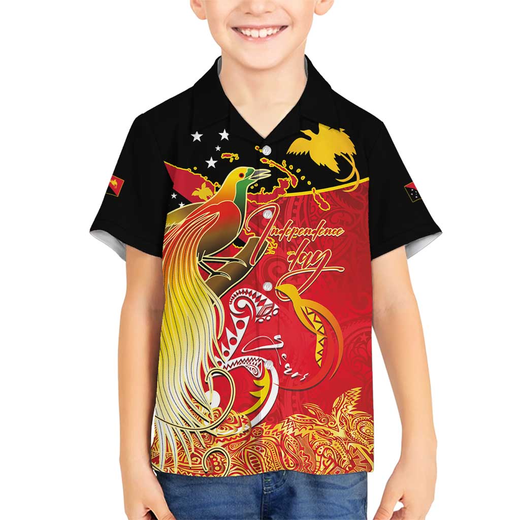 Papua New Guinea Independence Day Family Matching Tank Maxi Dress and Hawaiian Shirt Happy Anniversary 50th Bird-of-paradise Melanesian Tattoos - Polynesian Pride