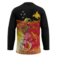 Papua New Guinea Independence Day Hockey Jersey Happy Anniversary 50th Bird-of-paradise Melanesian Tattoos - Polynesian Pride