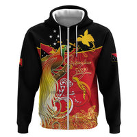 Papua New Guinea Independence Day Hoodie Happy Anniversary 50th Bird-of-paradise Melanesian Tattoos - Polynesian Pride