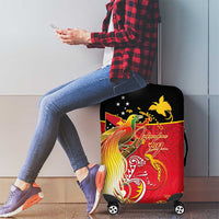 Papua New Guinea Independence Day Luggage Cover Happy Anniversary 50th Bird-of-paradise Melanesian Tattoos - Polynesian Pride