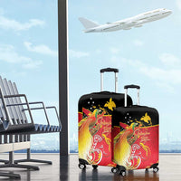 Papua New Guinea Independence Day Luggage Cover Happy Anniversary 50th Bird-of-paradise Melanesian Tattoos - Polynesian Pride