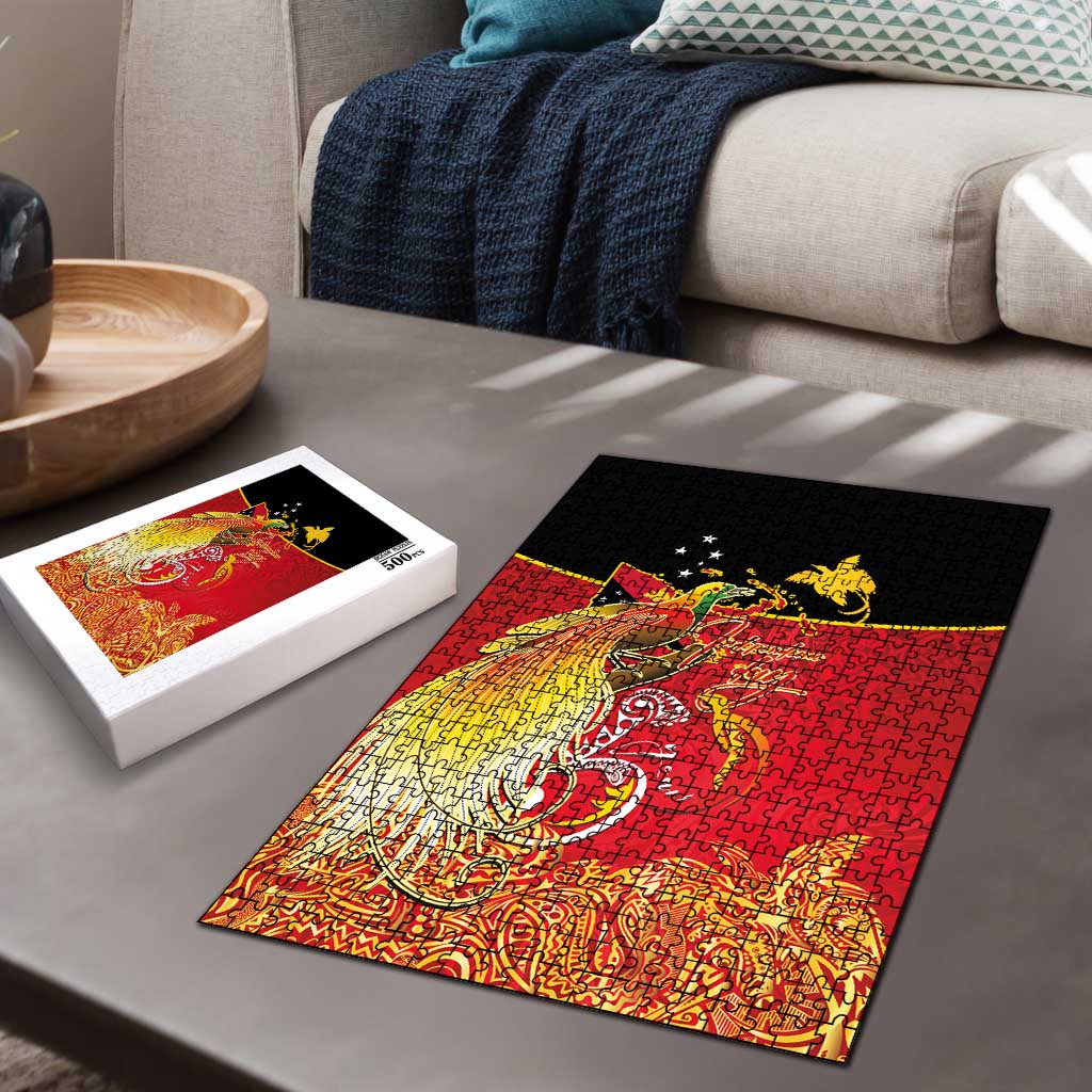 Papua New Guinea Independence Day Puzzle Happy Anniversary 50th Bird-of-paradise Melanesian Tattoos LT03 - Polynesian Pride