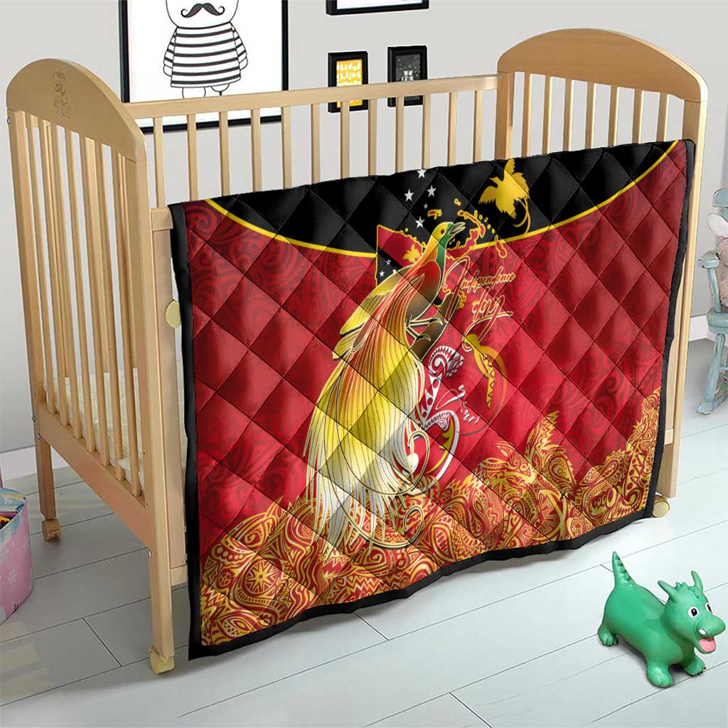 Papua New Guinea Independence Day Quilt Happy Anniversary 50th Bird-of-paradise Melanesian Tattoos - Polynesian Pride