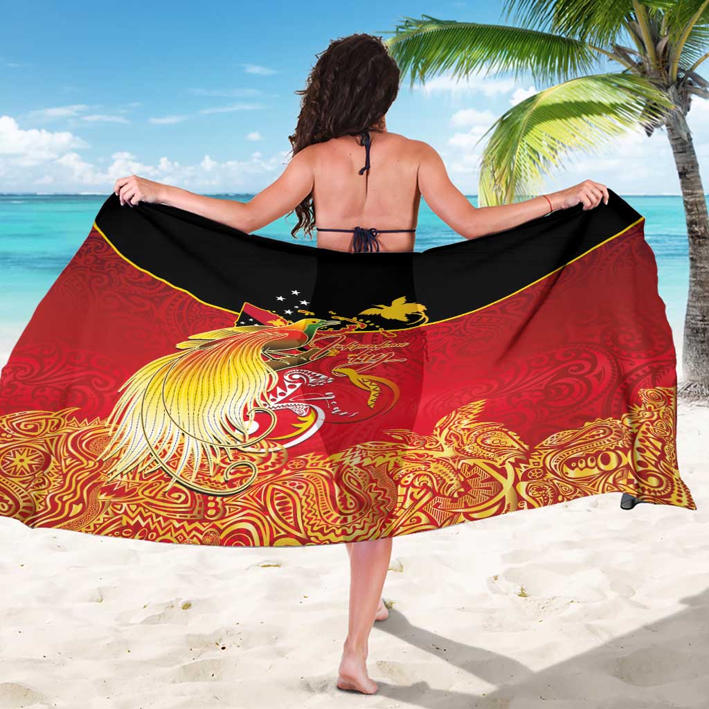 Papua New Guinea Independence Day Sarong Happy Anniversary 50th Bird-of-paradise Melanesian Tattoos - Polynesian Pride
