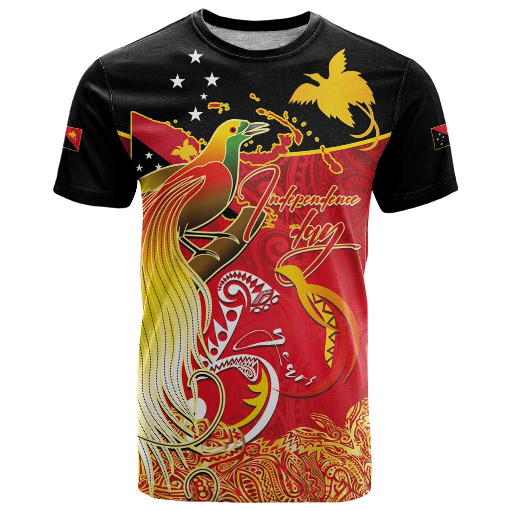 Papua New Guinea Independence Day T Shirt Happy Anniversary 50th Bird-of-paradise Melanesian Tattoos - Polynesian Pride