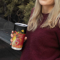 Papua New Guinea Independence Day Tumbler Cup Happy Anniversary 50th Bird-of-paradise Melanesian Tattoos - Polynesian Pride