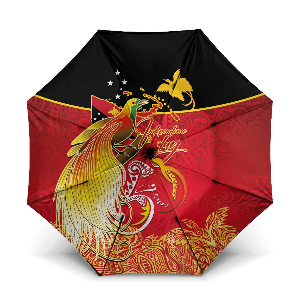 Papua New Guinea Independence Day Umbrella Happy Anniversary 50th Bird-of-paradise Melanesian Tattoos - Polynesian Pride