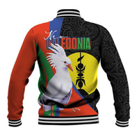 New Caledonia Baseball Jacket Kagu Bird and The Seal with Melanesian Culture - Polynesian Pride