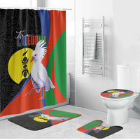 New Caledonia Bathroom Set Kagu Bird and The Seal with Melanesian Culture - Polynesian Pride