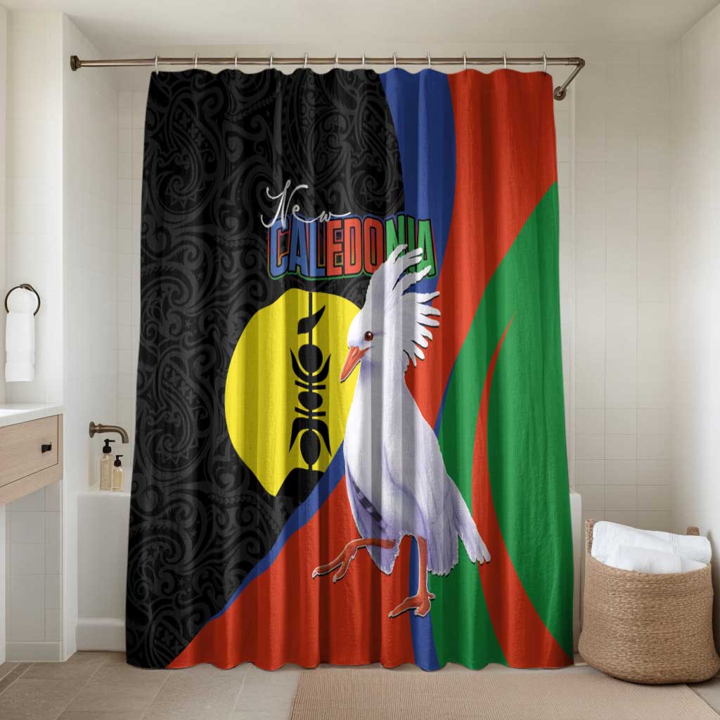 New Caledonia Bathroom Set Kagu Bird and The Seal with Melanesian Culture - Polynesian Pride