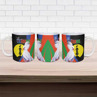 New Caledonia Ceramic Mug Kagu Bird and The Seal with Melanesian Culture - Polynesian Pride