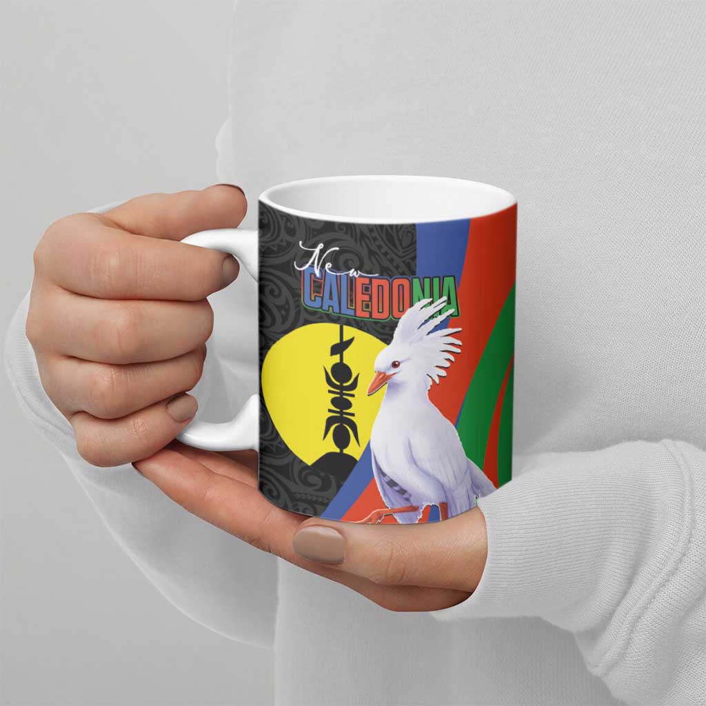 New Caledonia Ceramic Mug Kagu Bird and The Seal with Melanesian Culture - Polynesian Pride