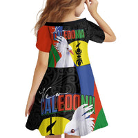 New Caledonia Family Matching Long Sleeve Bodycon Dress and Hawaiian Shirt Kagu Bird and The Seal with Melanesian Culture LT03 - Polynesian Pride