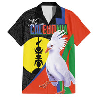 New Caledonia Family Matching Long Sleeve Bodycon Dress and Hawaiian Shirt Kagu Bird and The Seal with Melanesian Culture LT03 Dad's Shirt - Short Sleeve Black - Polynesian Pride