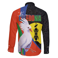 New Caledonia Family Matching Long Sleeve Bodycon Dress and Hawaiian Shirt Kagu Bird and The Seal with Melanesian Culture LT03 - Polynesian Pride
