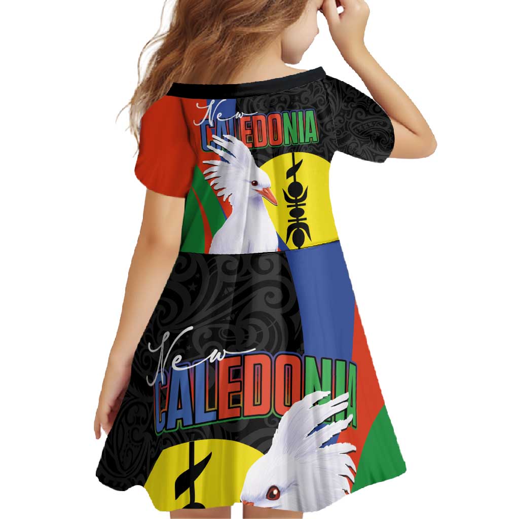 New Caledonia Family Matching Short Sleeve Bodycon Dress and Hawaiian Shirt Kagu Bird and The Seal with Melanesian Culture - Polynesian Pride