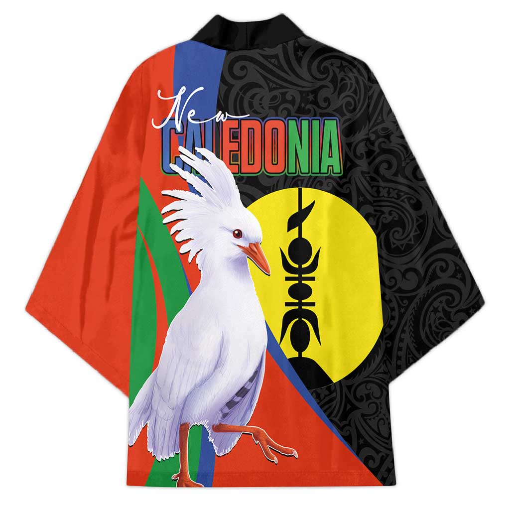 New Caledonia Kimono Kagu Bird and The Seal with Melanesian Culture - Polynesian Pride