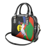 New Caledonia Shoulder Handbag Kagu Bird and The Seal with Melanesian Culture - Polynesian Pride