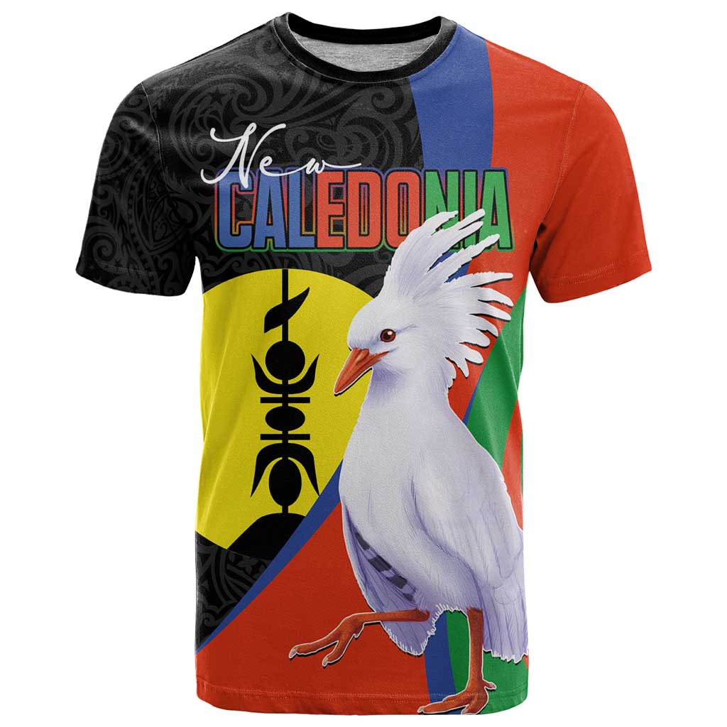 New Caledonia T Shirt Kagu Bird and The Seal with Melanesian Culture - Polynesian Pride